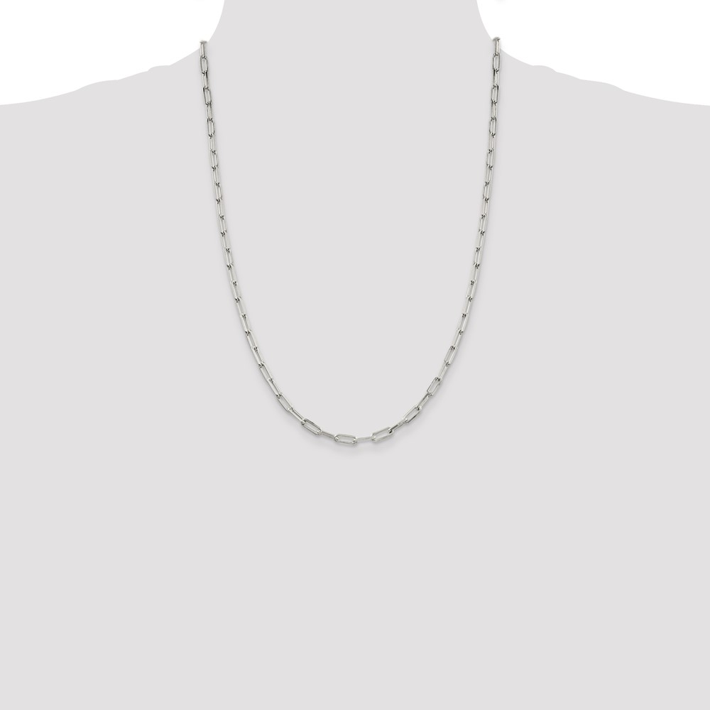 Sterling Silver 4.25mm Elongated Open Link Chain (QFC54-24)