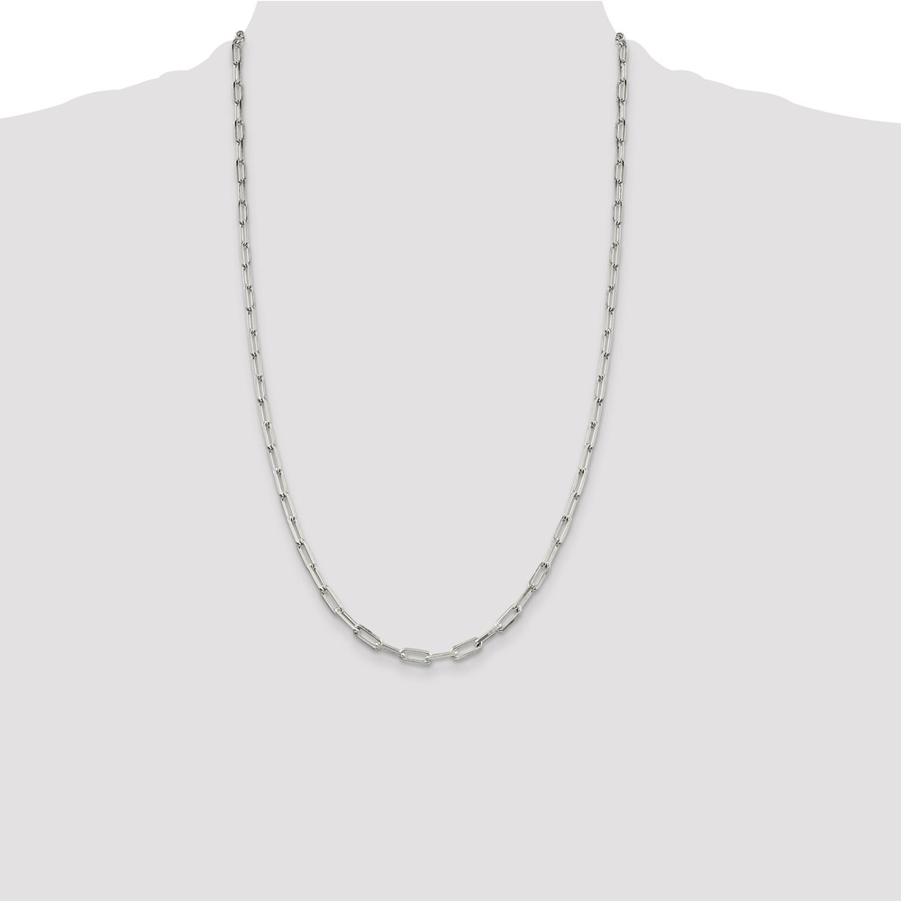 Sterling Silver 4.25mm Elongated Open Link Chain (QFC54-26)