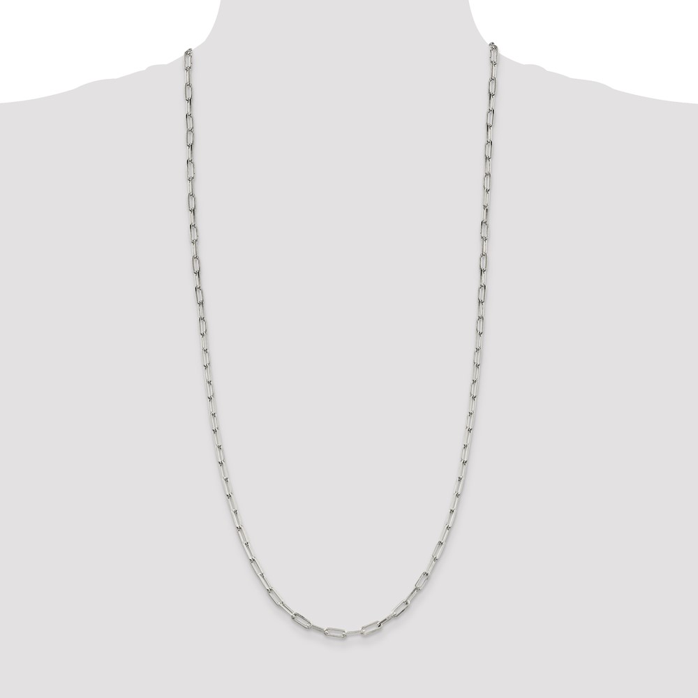 Sterling Silver 4.25mm Elongated Open Link Chain (QFC54-30)