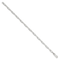 Sterling Silver 4.25mm Elongated Open Link Chain view 2