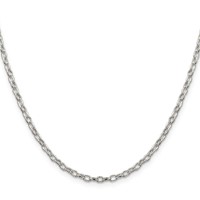 Sterling Silver 3mm Fancy Patterned Rolo Chain view 2