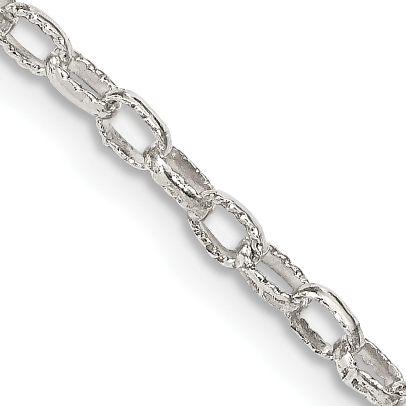 Sterling Silver 3mm Fancy Patterned Rolo Chain (QFC56-20)
