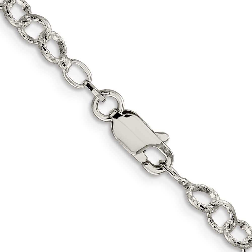 Sterling Silver 4.55mm Fancy Patterned Rolo Chain (QFC58-24)
