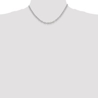 Sterling Silver 4.55mm Fancy Patterned Rolo Chain view 4