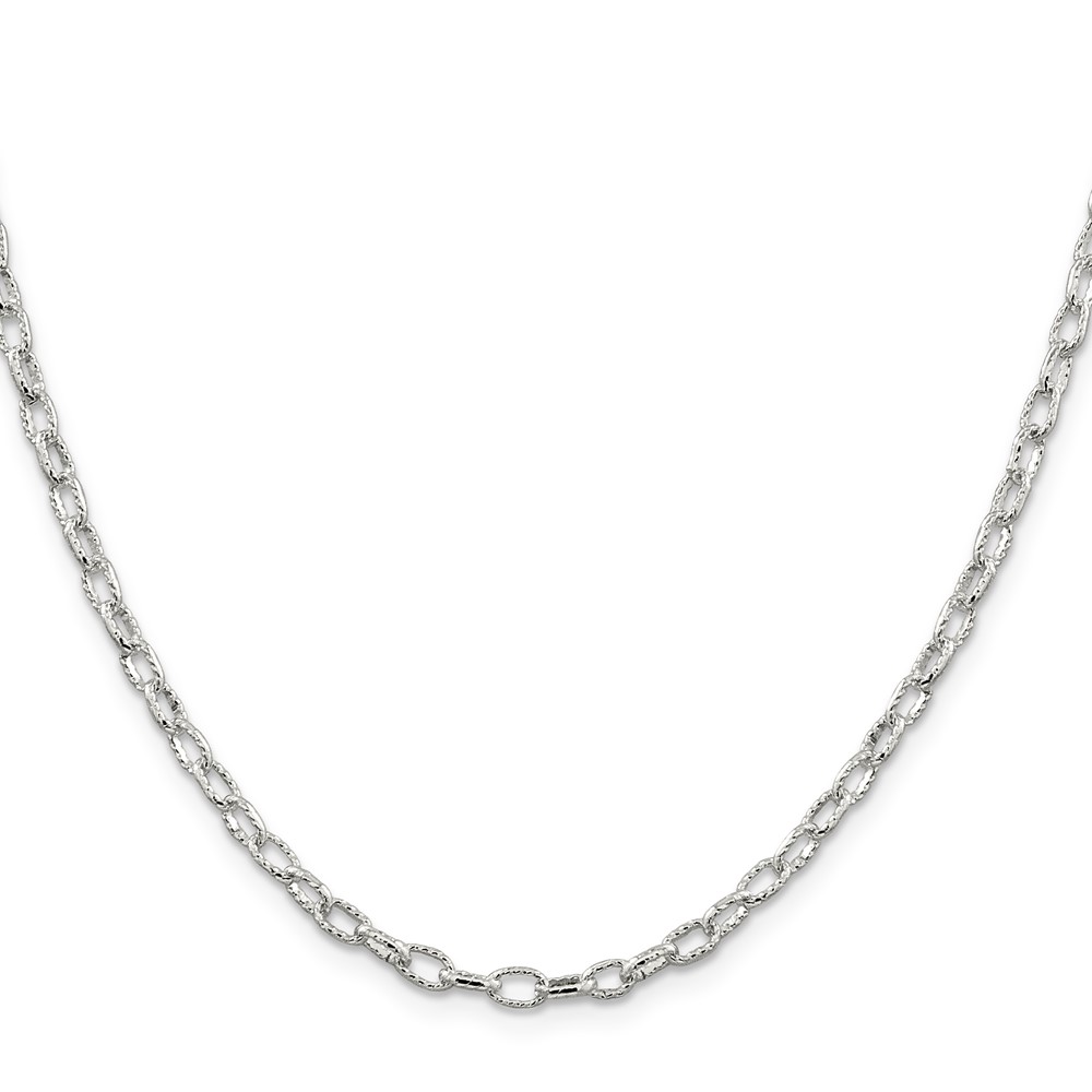 Sterling Silver 3.75mm Fancy Patterned Rolo Chain (QFC59-16)