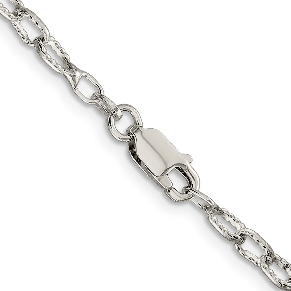 Sterling Silver 3.75mm Fancy Patterned Rolo Chain (QFC59-16)