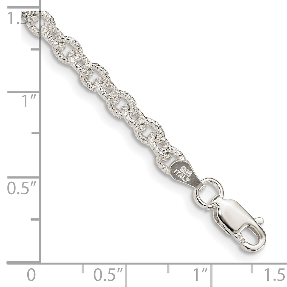Sterling Silver 3.75mm Fancy Rolo Chain (QFC59-6)