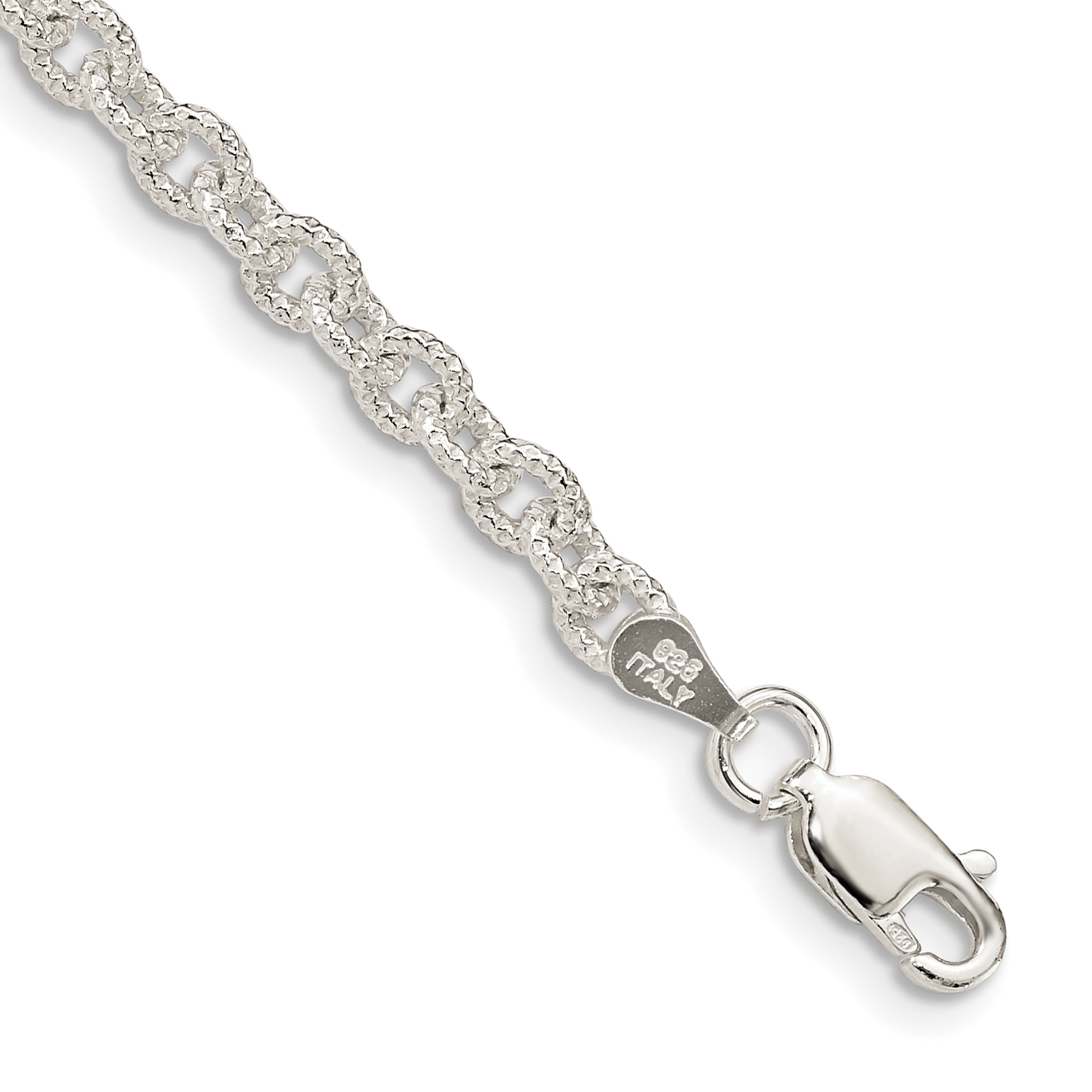 Sterling Silver 3.75mm Fancy Rolo Chain (QFC59-6)