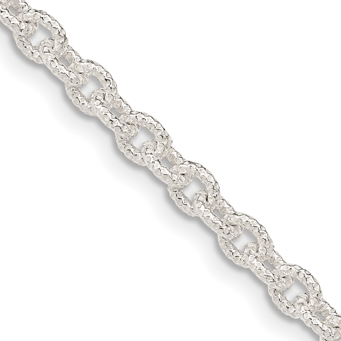 Sterling Silver 3.75mm Fancy Patterned Rolo Chain (QFC59-16)