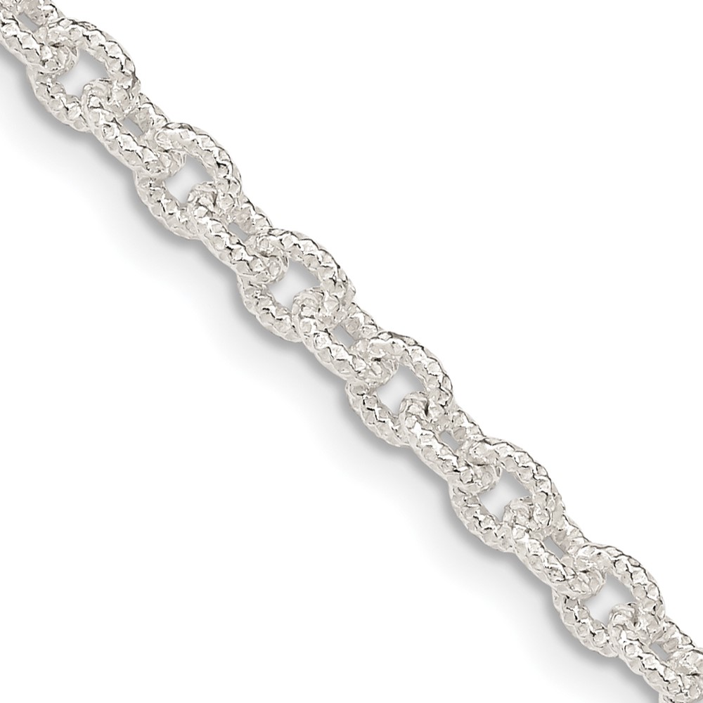 Sterling Silver 3.75mm Fancy Patterned Rolo Chain (QFC59-16)