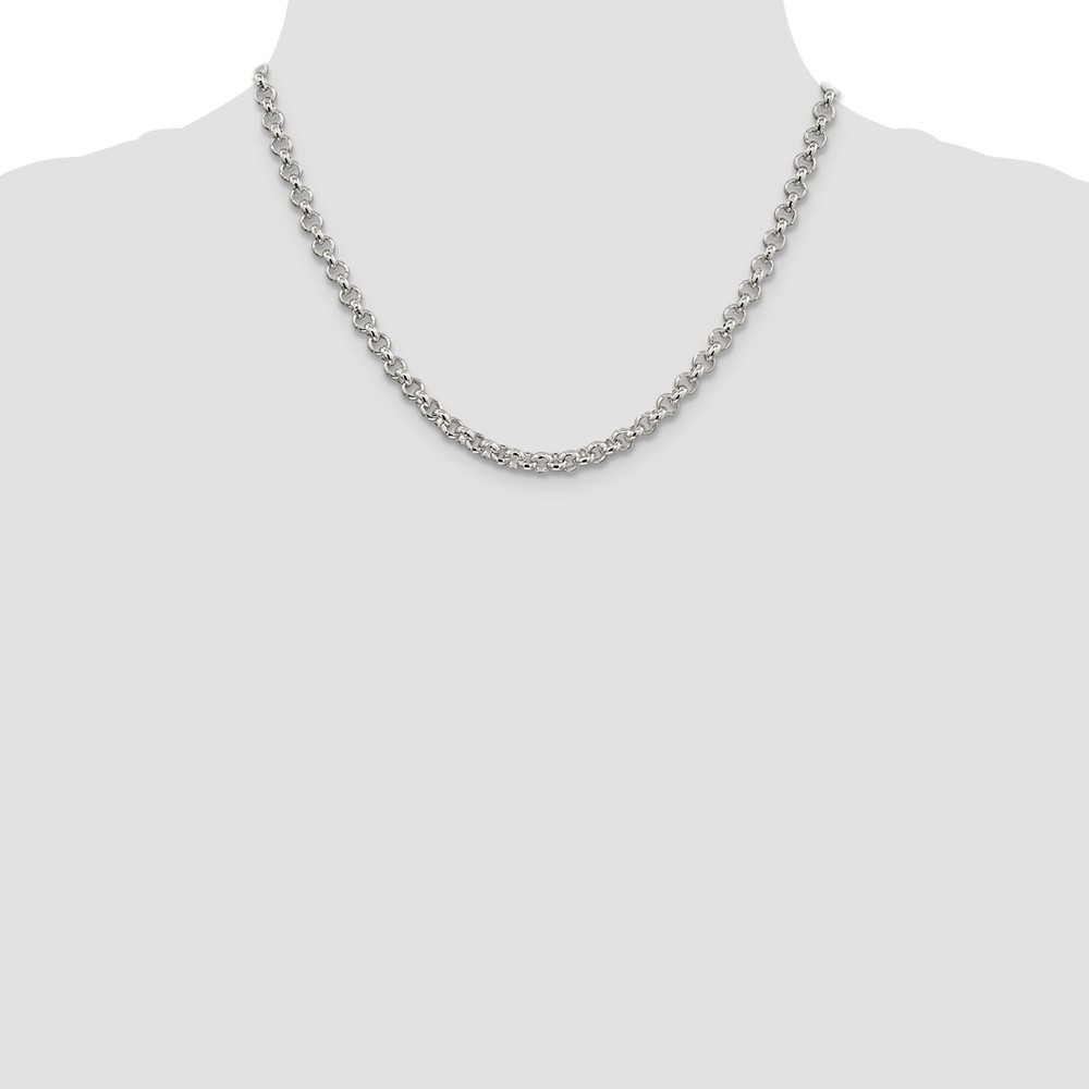 Sterling Silver 5mm Rolo Chain (QFC6-18)