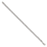 Sterling Silver Polished 5mm Rolo Chain Bracelet, 7.5" view 2