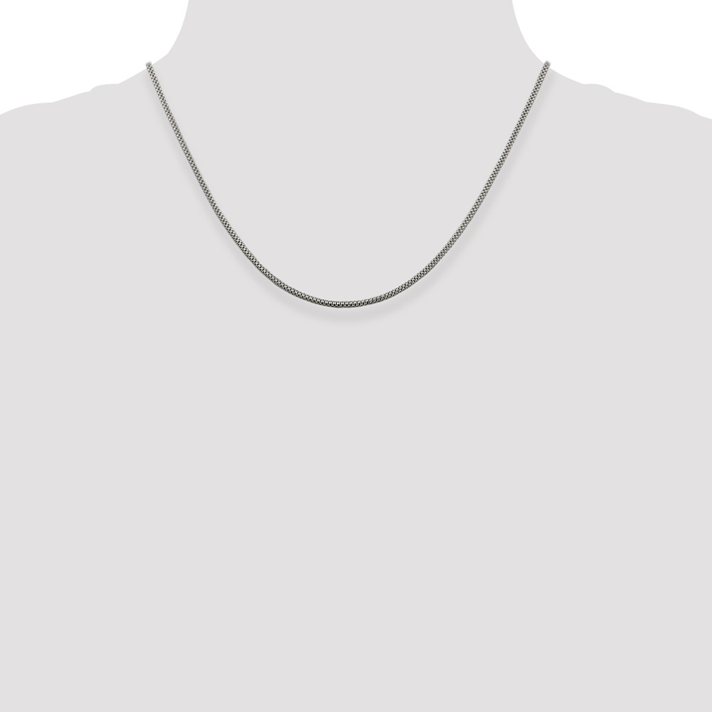 Sterling Silver 2mm Corona Chain (QFC62-18)