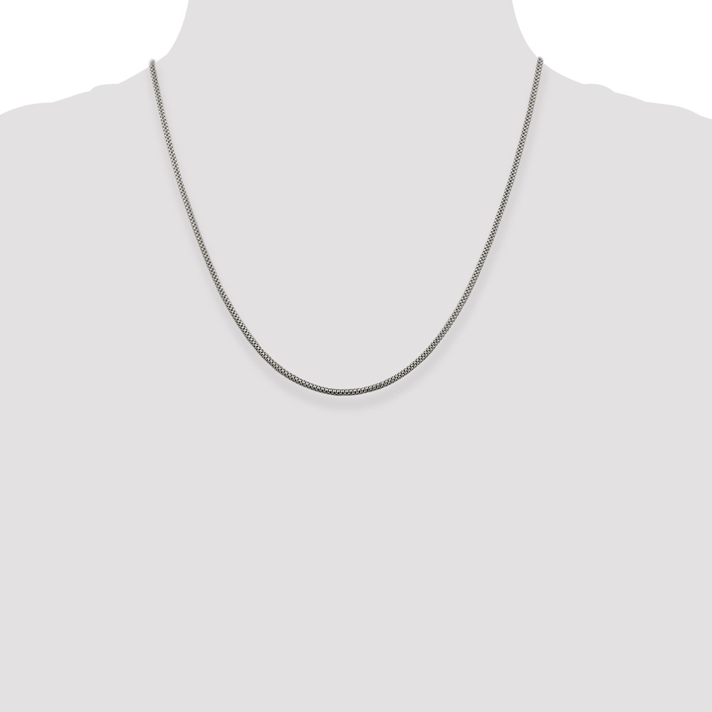 Sterling Silver 2mm Corona Chain (QFC62-20)