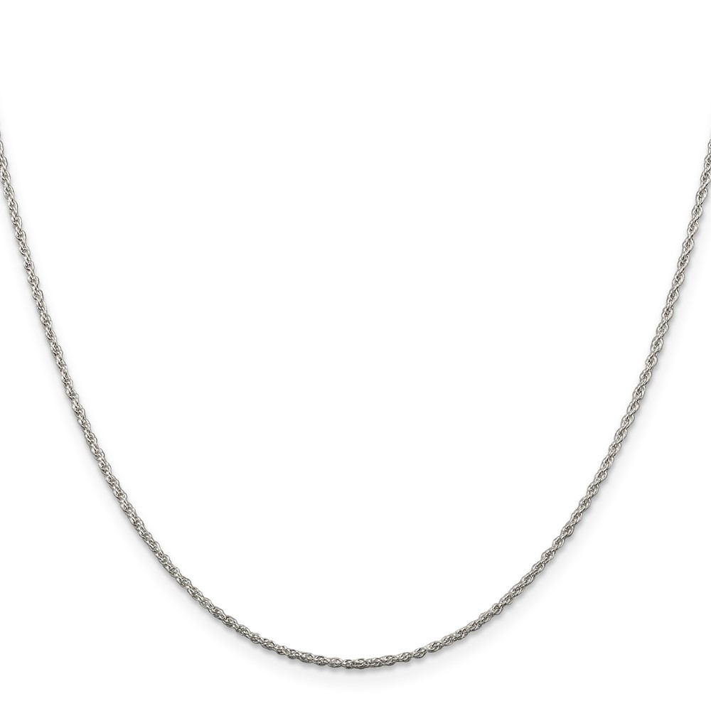 Sterling Silver 1.3mm Loose Rope Chain w/4in ext. (QFC67E-22)