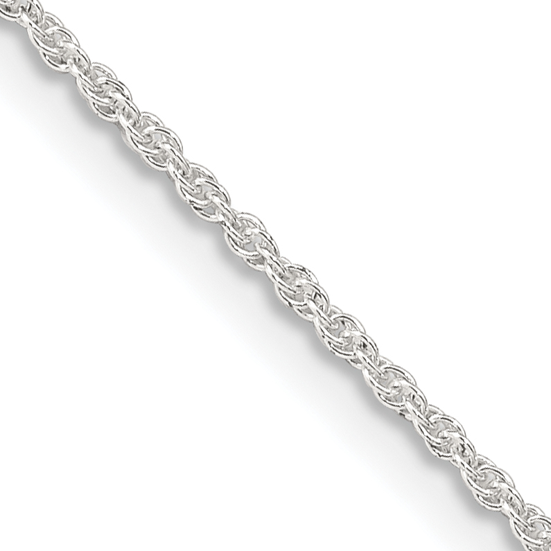 Sterling Silver 1.3mm Loose Rope Chain w/2in ext. (QFC67E-18)