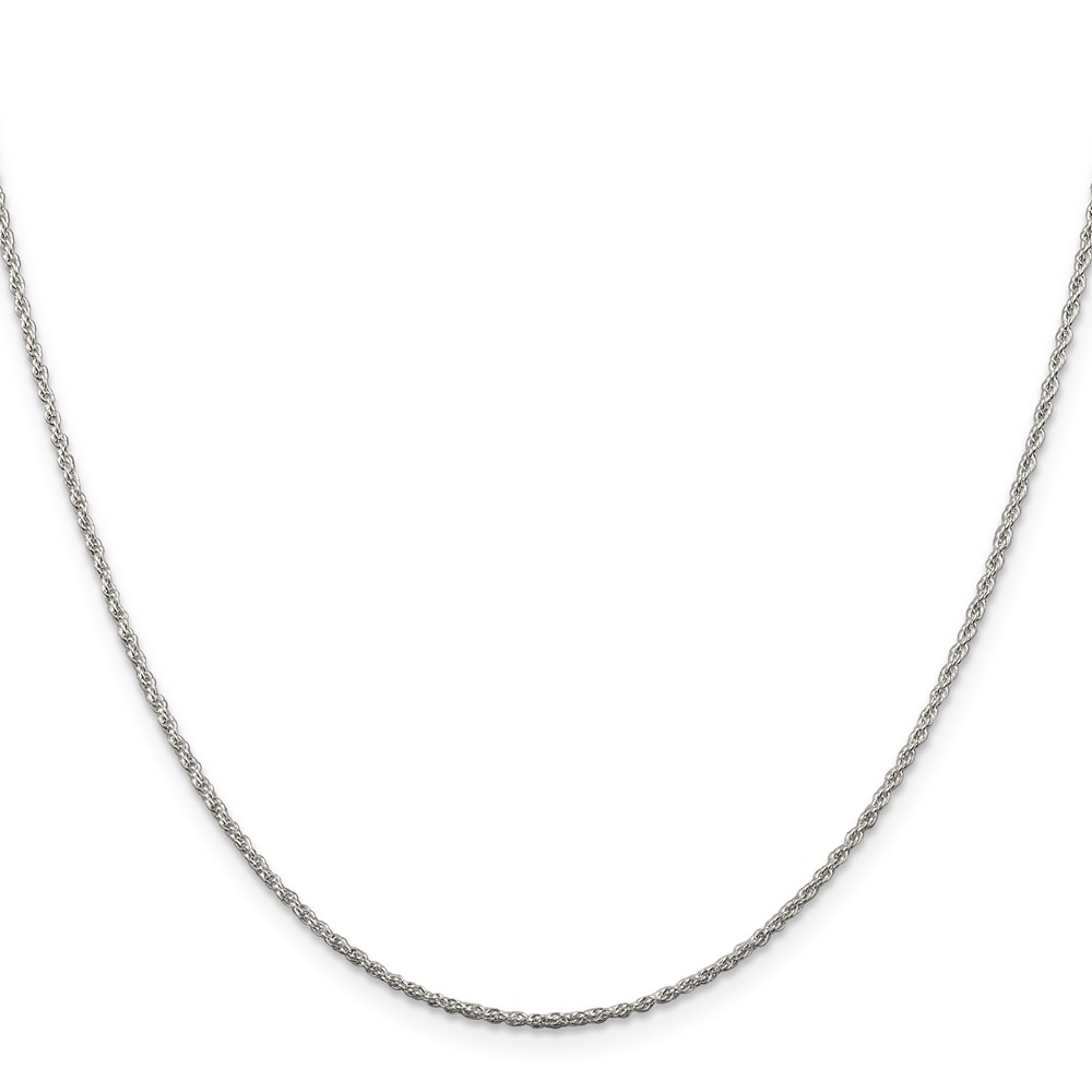 Sterling Silver Rhodium-plated 1.3mm Loose Rope Chain (QFC67R-22)