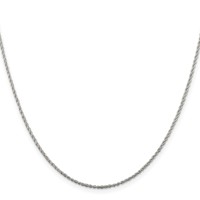 Sterling Silver Rhodium-plated 1.3mm Loose Rope Chain view 2