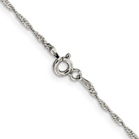 Sterling Silver 1.4mm Singapore Chain view 3