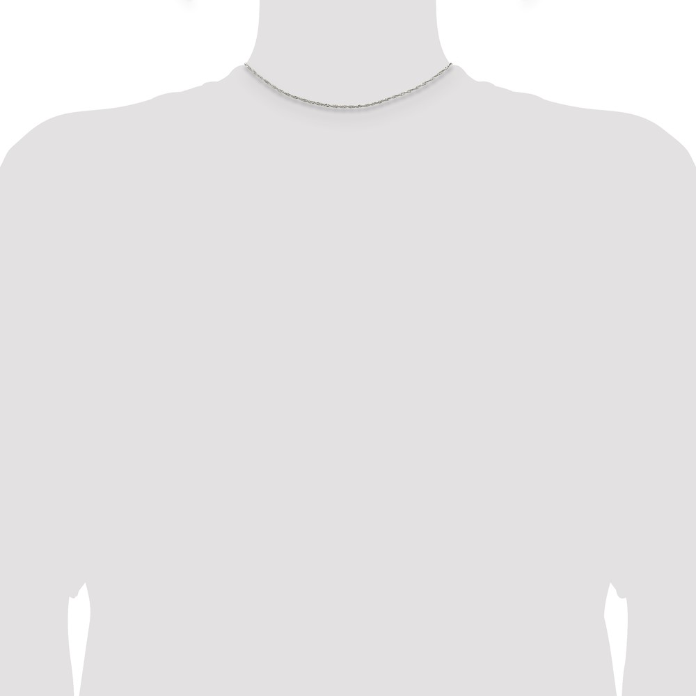 Sterling Silver 1.4mm Singapore Chain (QFC68-14)