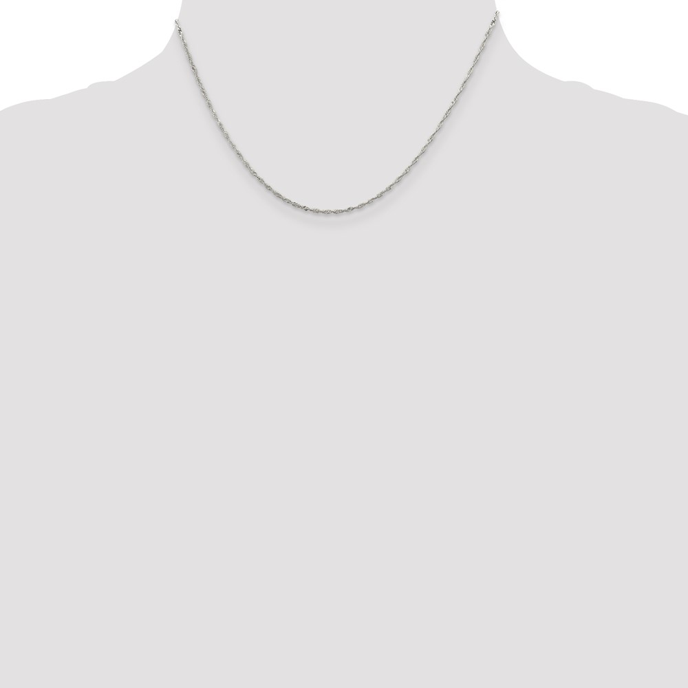 Sterling Silver 1.4mm Singapore Chain (QFC68-16)