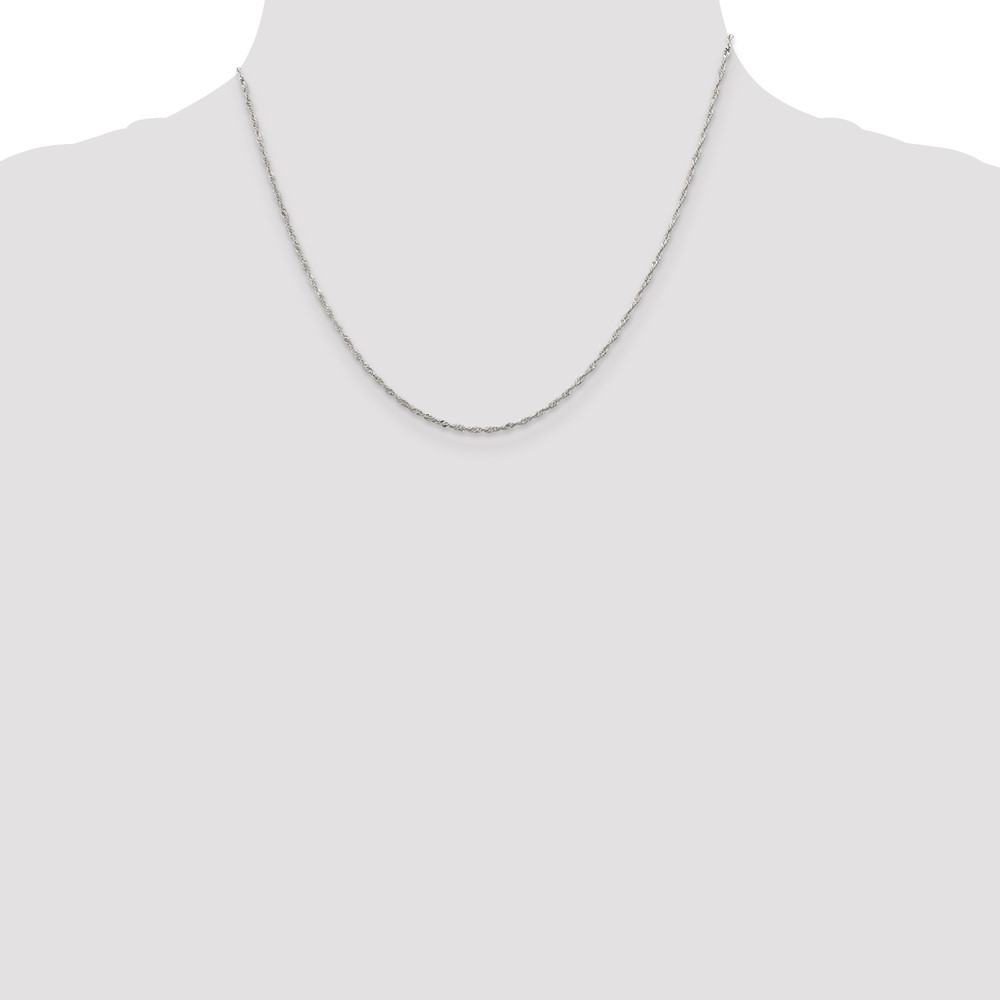 Sterling Silver 1.4mm Singapore Chain (QFC68-18)