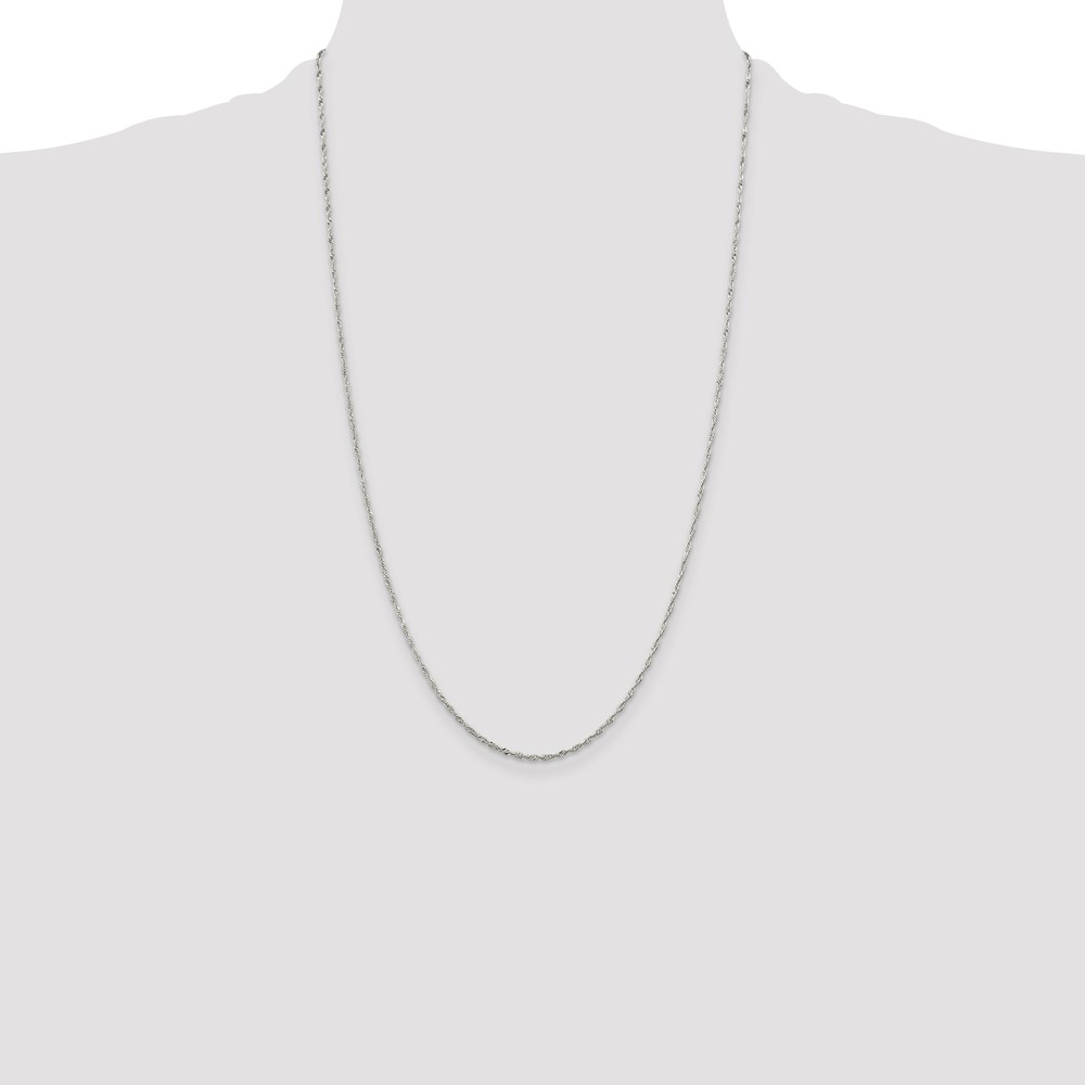 Sterling Silver 1.4mm Singapore Chain (QFC68-26)