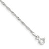 Sterling Silver Singapore Anklet Chain Chain 1.4-2mm 9″