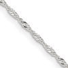Sterling Silver Singapore Chain Chain 1.4-3.5mm 7-30″