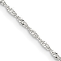 Sterling Silver 1.4mm Singapore Chain view 1