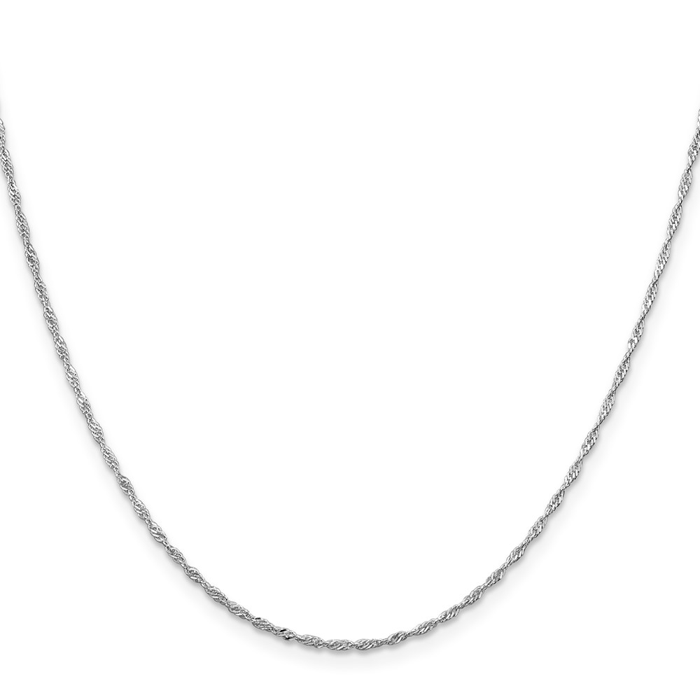 Sterling Silver Rhodium-plated 1.4mm Singapore Chain (QFC68R-16)