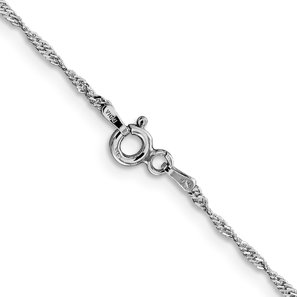 Sterling Silver Rhodium-plated 1.4mm Singapore Chain (QFC68R-16)