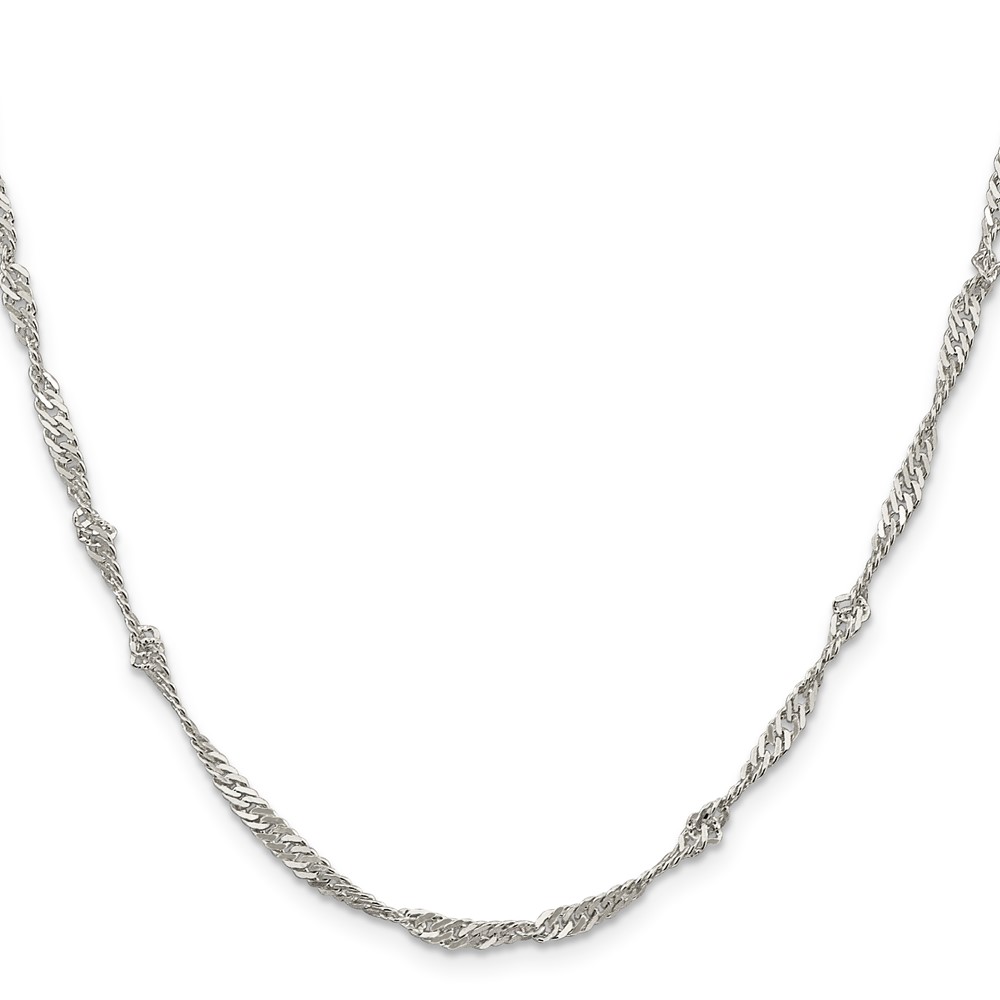 Sterling Silver 3mm Singapore Chain (QFC70-16)