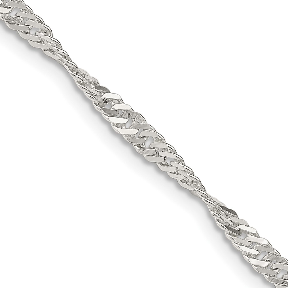Sterling Silver 3mm Singapore Chain (QFC70-16)