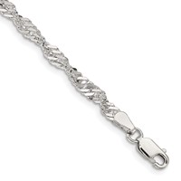 Sterling Silver 3.5mm Singapore Chain view 1
