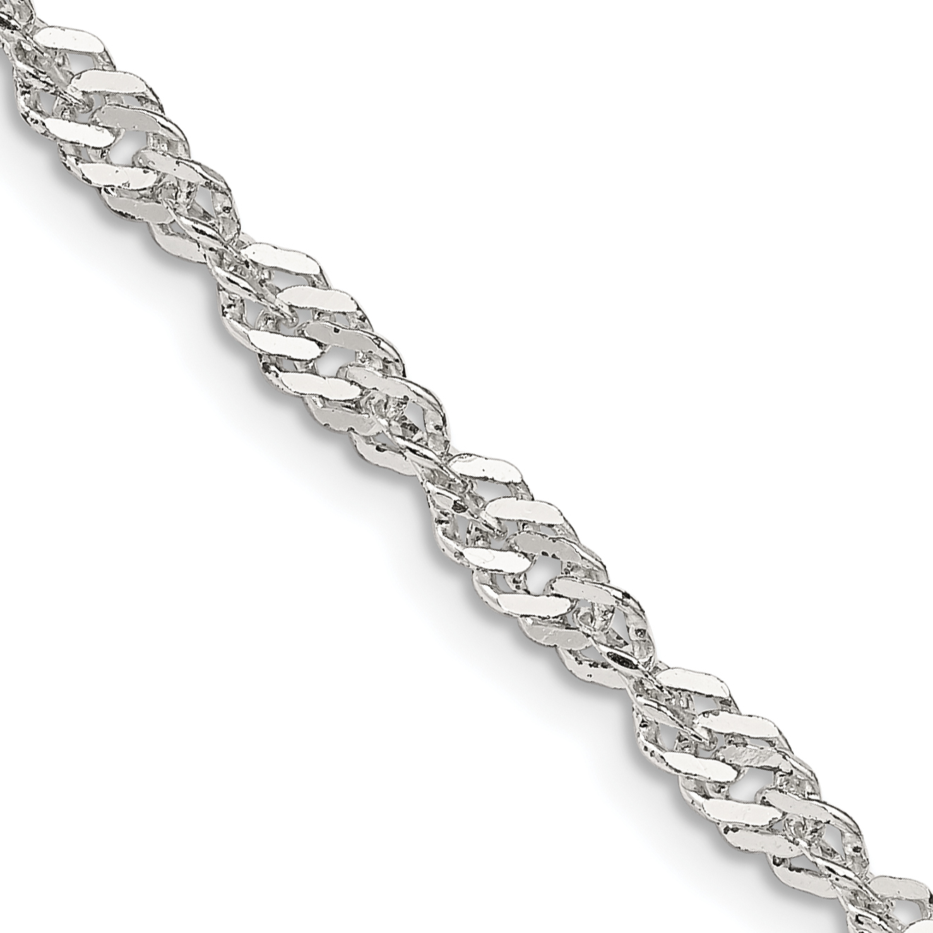 Sterling Silver 3.5mm Singapore Chain (QFC71-16)