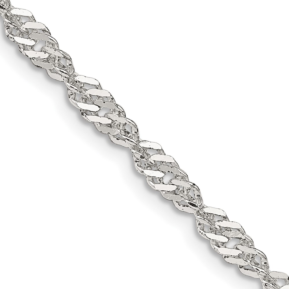 Sterling Silver 3.5mm Singapore Chain (QFC71-16)