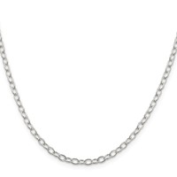 Sterling Silver 3.4mm Oval Cable Chain view 2