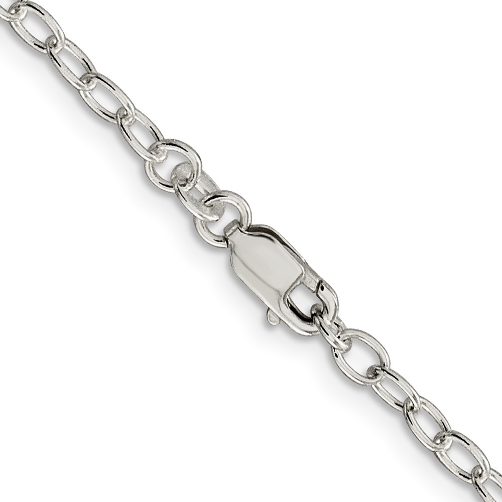 Sterling Silver 3.4mm Oval Cable Chain (QFC72-30)