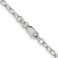 Sterling Silver 3.4mm Oval Cable Chain view 3