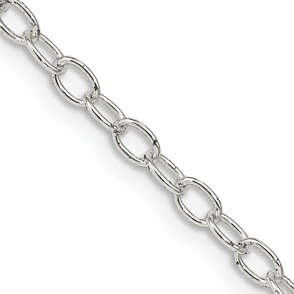 Sterling Silver 3.4mm Oval Cable Chain (QFC72-16)