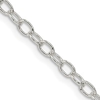 Sterling Silver 3.4mm Oval Cable Chain view 1