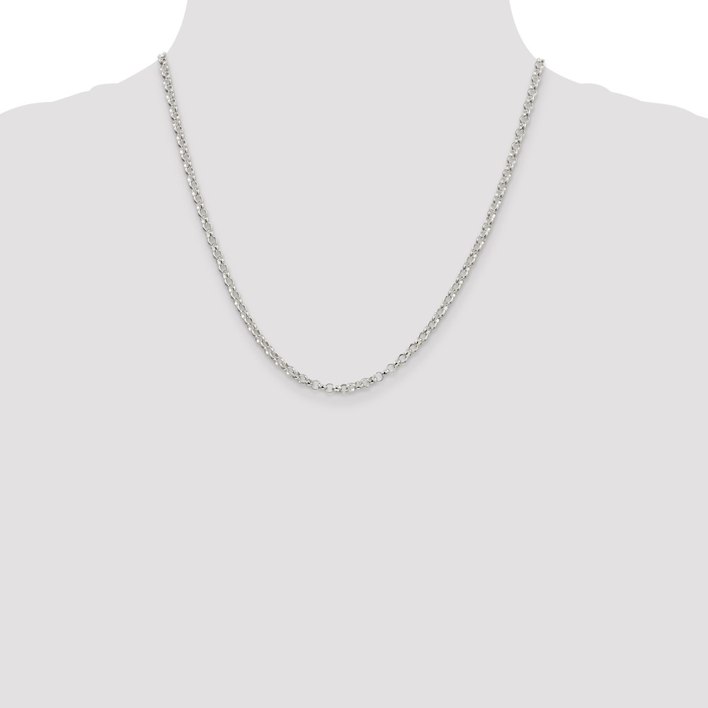 Sterling Silver 3.5mm Rolo Chain (QFC74-20)