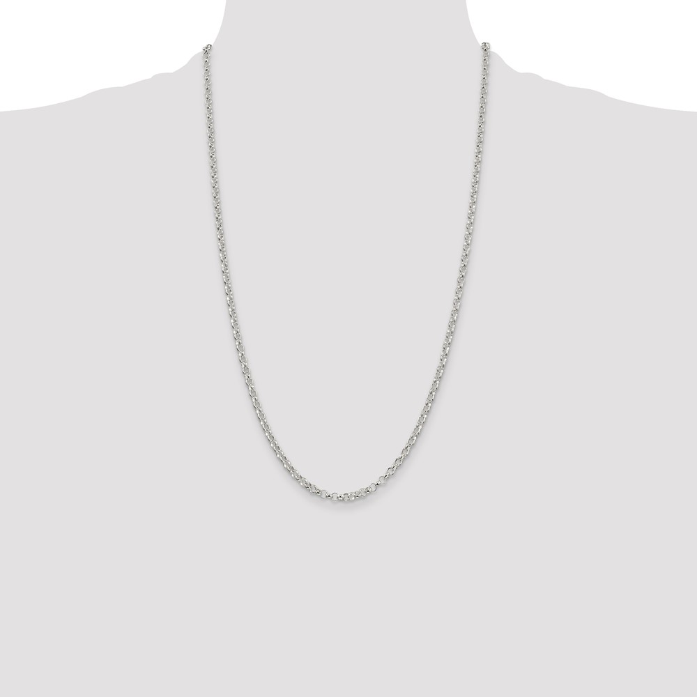 Sterling Silver 3.5mm Rolo Chain (QFC74-26)