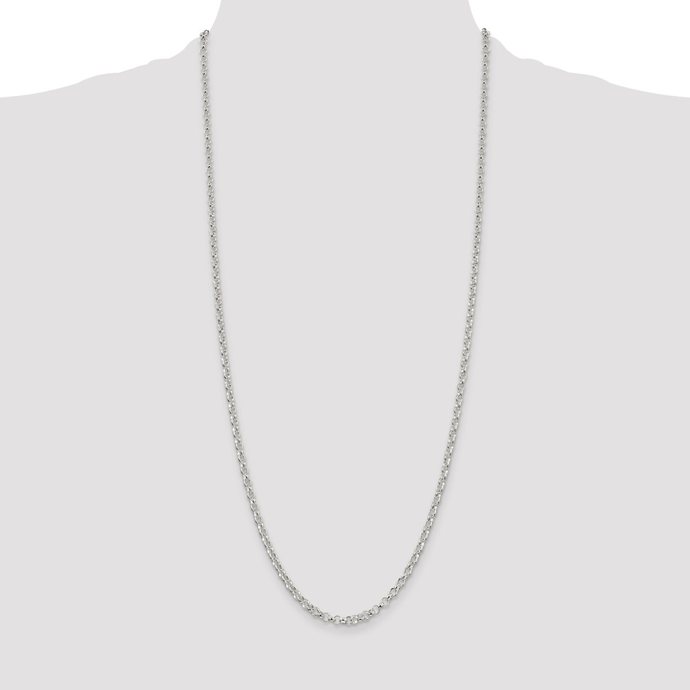 Sterling Silver 3.5mm Rolo Chain (QFC74-30)