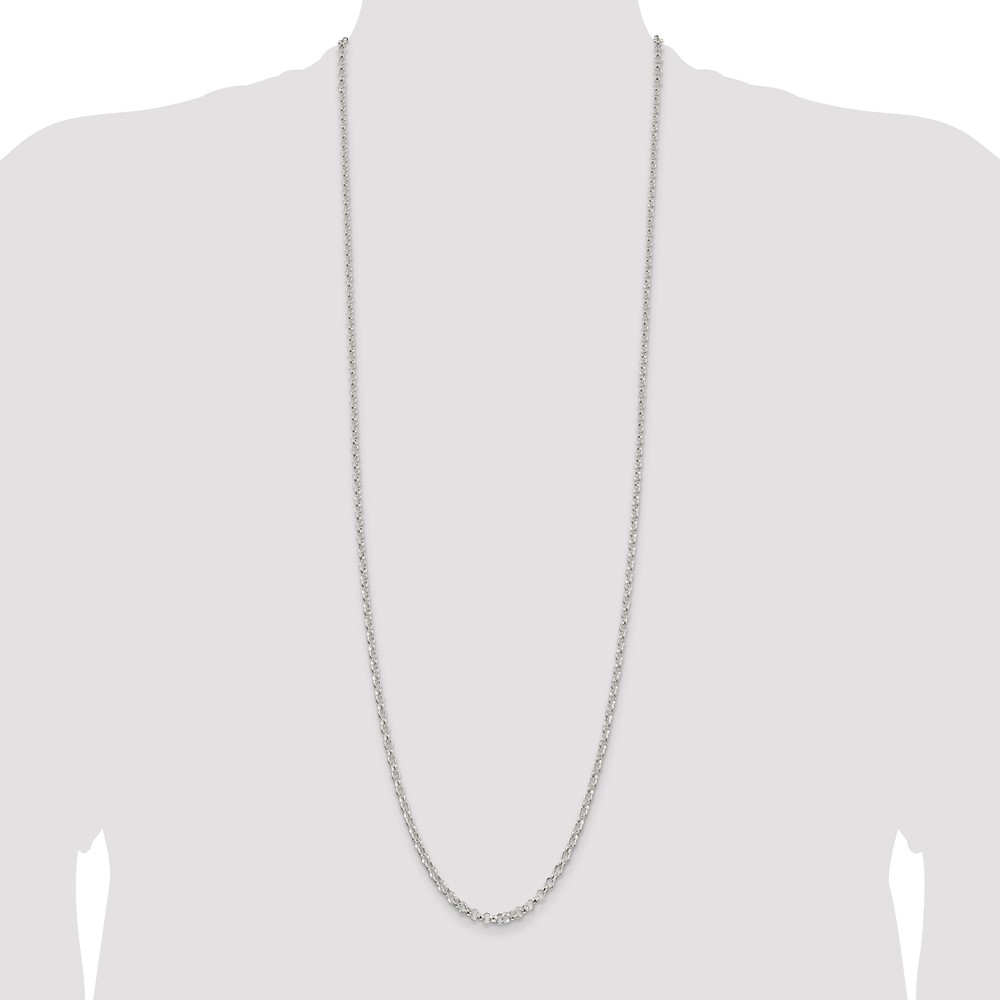 Sterling Silver 3.5mm Rolo Chain (QFC74-36)