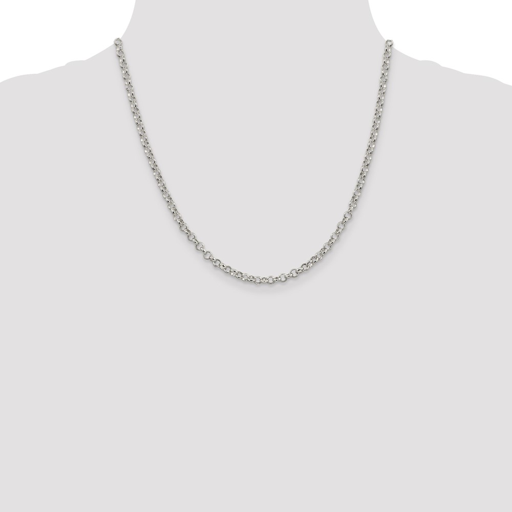 Sterling Silver 4mm Rolo Chain (QFC75-20)