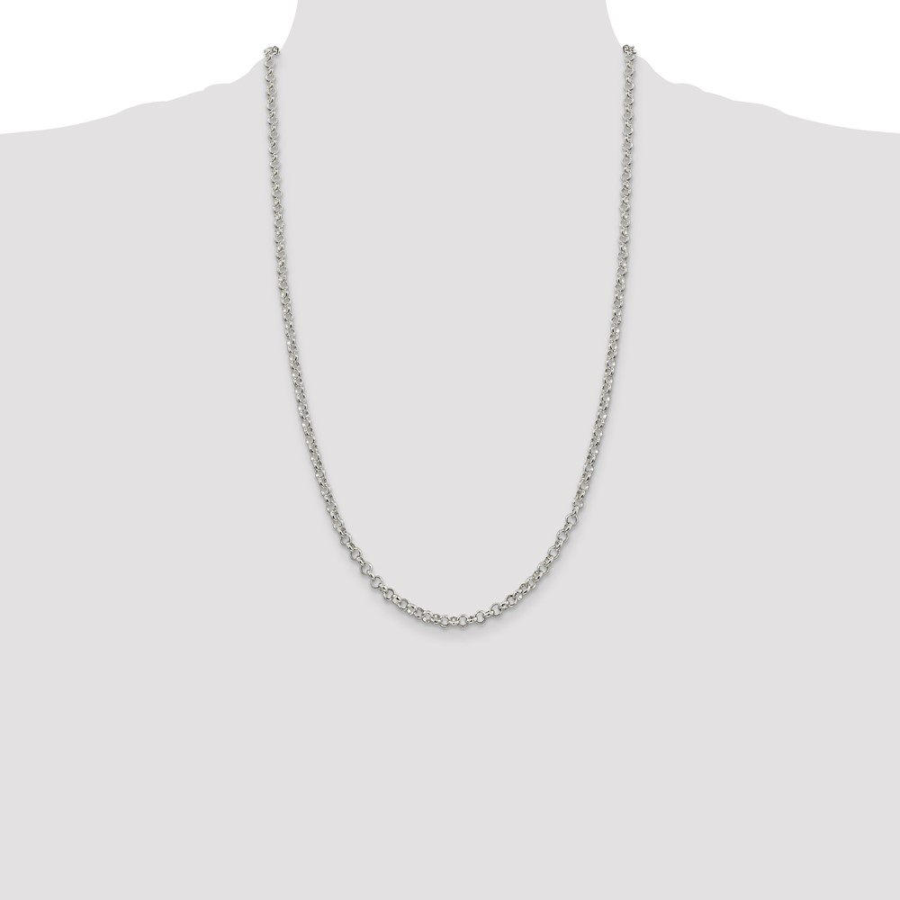 Sterling Silver 4mm Rolo Chain (QFC75-26)