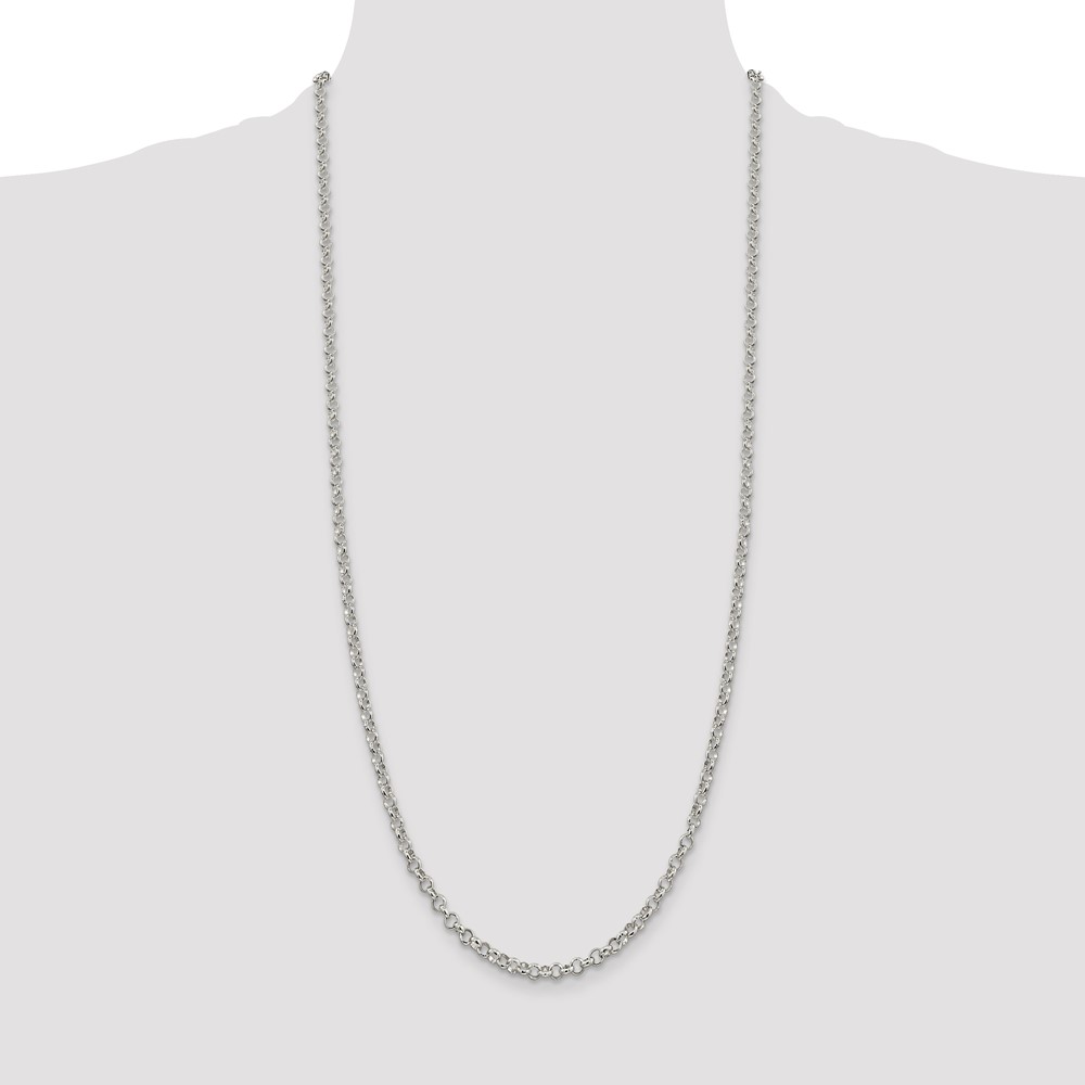 Sterling Silver 4mm Rolo Chain (QFC75-30)