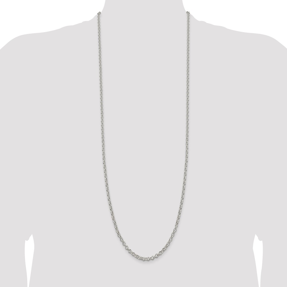 Sterling Silver 4mm Rolo Chain (QFC75-36)